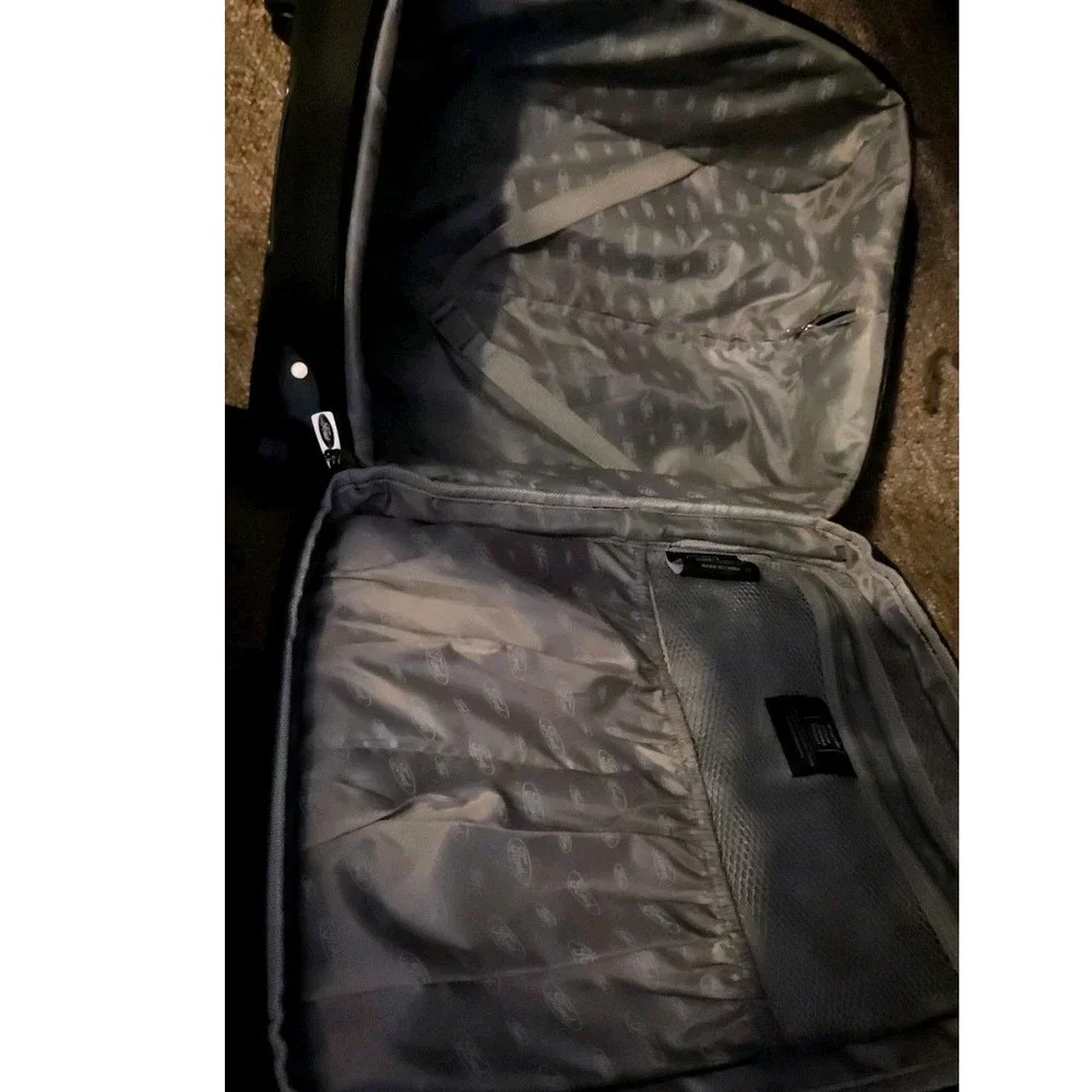 Ford Rolling Luggage Suitcase Medium Black Grey Spinner All Over Ford Branding